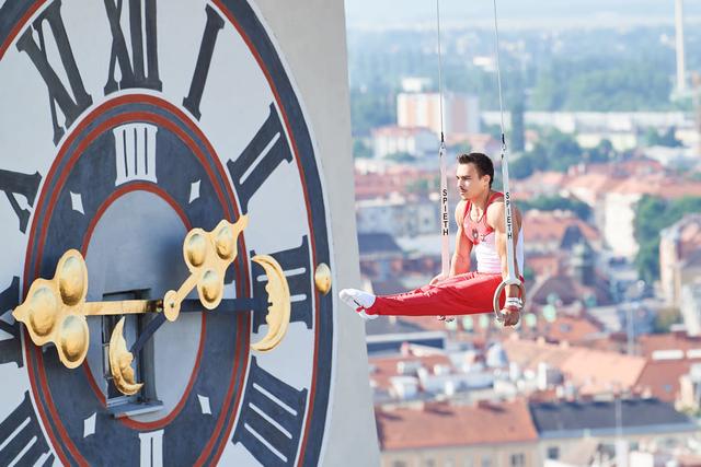 Für ein spektakuläres Fotoshooting war Vinzenz Höck im Sommer in Graz. Jetzt will er bei der Staatsmeisterschaft zuschlagen.