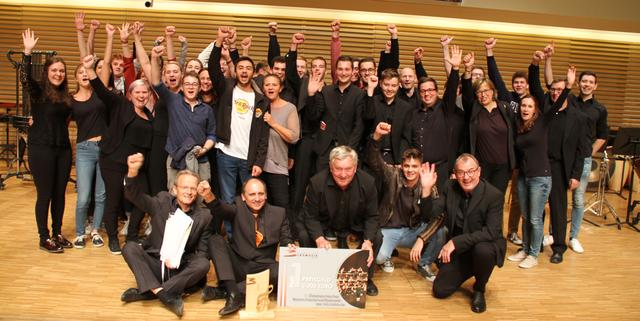 Die Freude bei den Musikern des Sinfonischen Blasorchesters Ried war groß. | Foto: Österreichischer Blasmusikverband