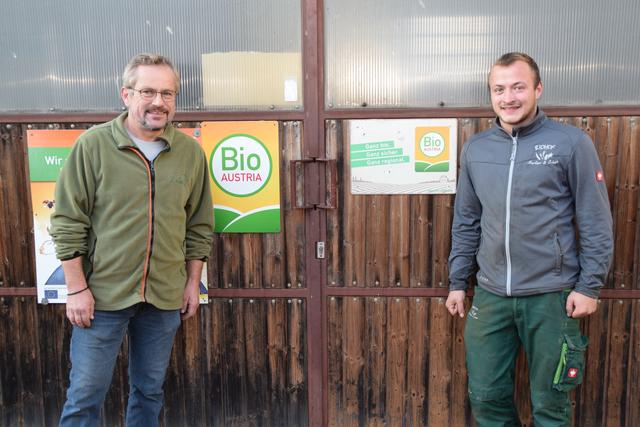 Der ehemalige Geschäftsführer von Bio Austria Burgenland Gerhard Bruckner hat seinen eigenen Bio-Betrieb, den er mit Neffen Bernhard Schuch führt.