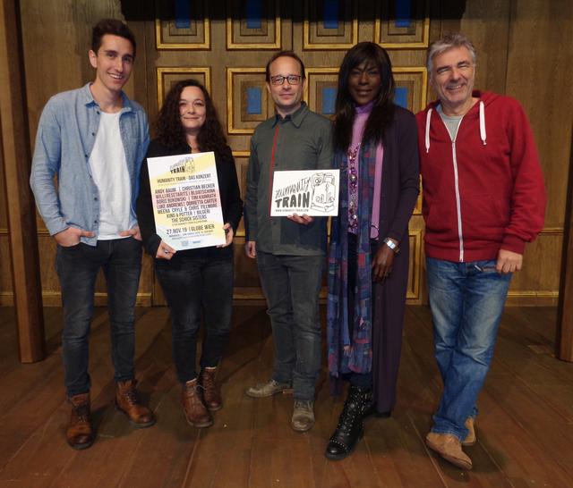 Luke Andrews, Meena Cryle, Initiator Christian Becker, Dorretta Carter und Andy Baum. (v.l.)