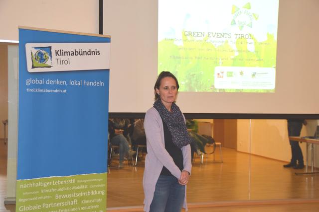 Karin Bianchi stellte die Initiative "Green Events" vor. | Foto: Siegele