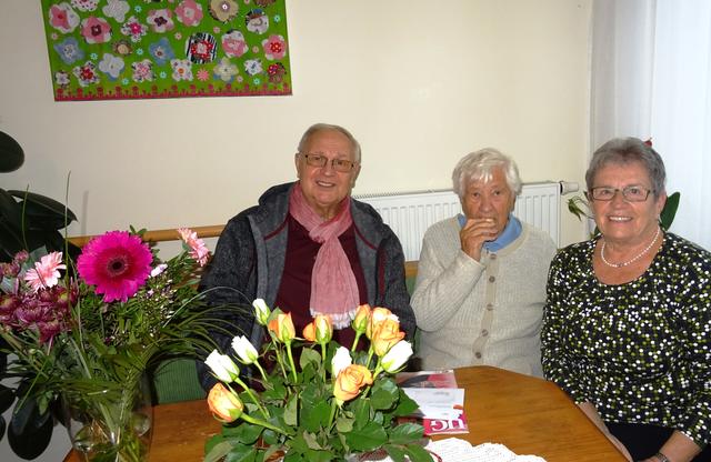 Von links. Walter Wandrasch, Leopoldine Puschitz, Elisabeth Plank