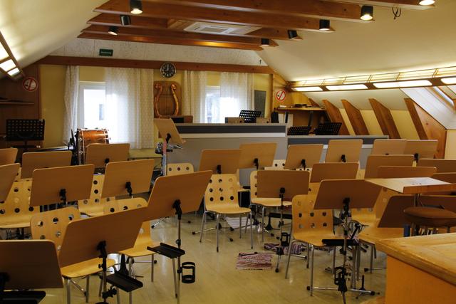 Der Proberaum des Musikvereins St. Magdalena ist im Dachgeschoss des "Oberwirt" untergebracht.