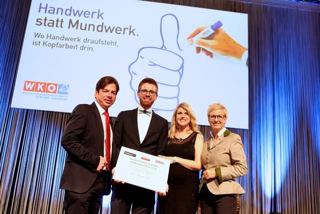 WKO-Obmann Klaus Aitzetmüller, Andres Lechner, Susanne Lechner, WKO-Präsidentin Doris Hummer (v.li.) | Foto: Cityfoto