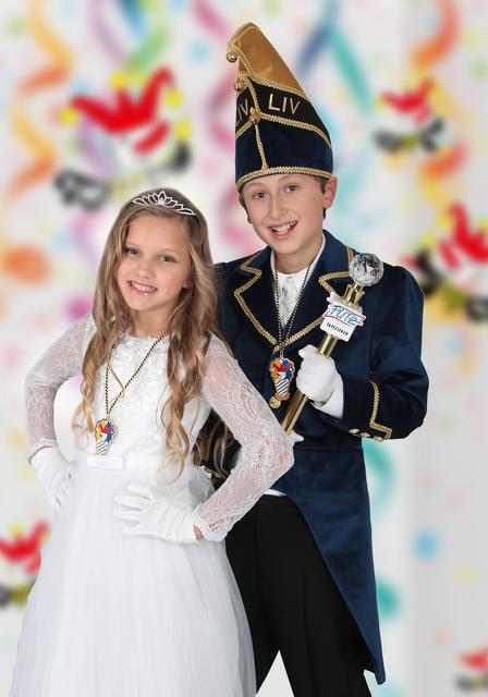 Das Kinderprinzenpaar bilden Sonja Jucharts Ekelin Prinzessin Nahla I. und den um ein Jahr älteren Prinz Gaudelius LIV. | Foto: Ersteller: Valentin Tscharre