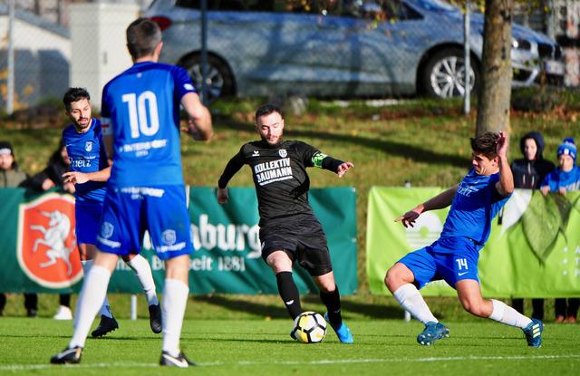 Der Matchwinner: Völs-Kapitän Cendrim Jahaj marschierte zwei Mal durch die Kemater Abwehrreihen! | Foto: Hassl