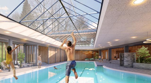 Erster Entwurf: So könnte das geplante Hallenbad in Deutschlandsberg ab 2021 aussehen.