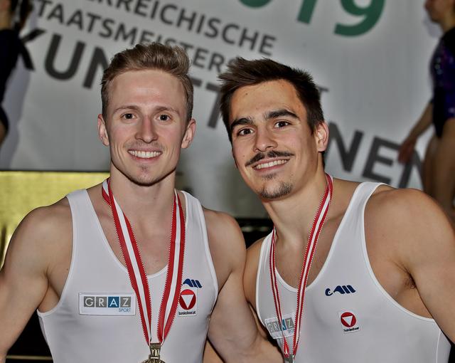 Hatten in Graz viel zu lachen: A. Benda, V. Höck (v.l.) | Foto: GEPA