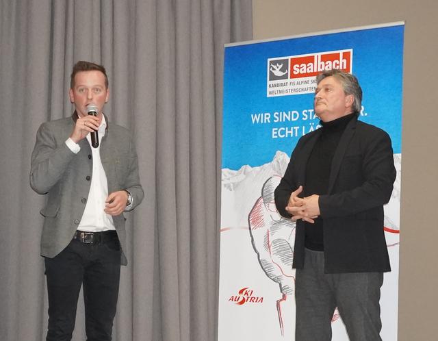 Gegensätzlicher Meinung über den Kreisverkehr: Bürgermeister Alois Hasenauer (Saalbach) und Franz Eder (Maishofen)
