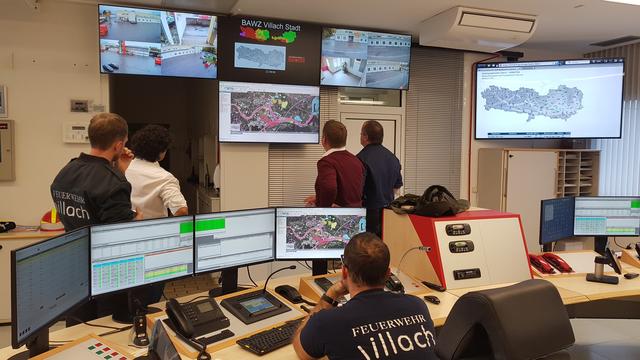 In Villach: man beobachtet die Niederschlagssituation penibel; Draubermen wurden gesperrt | Foto: Stadt Villach