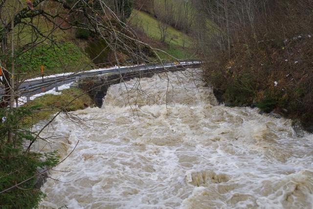 Die Gurk führt Hochwasser. Das Bild hat unser Regionaut Karl Pertl aufgenommen. | Foto: Karl Pertl