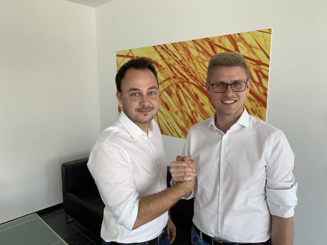 Sebastian Steiner (li.) folgt Patrik Fazekas | Foto: Foto: JVP