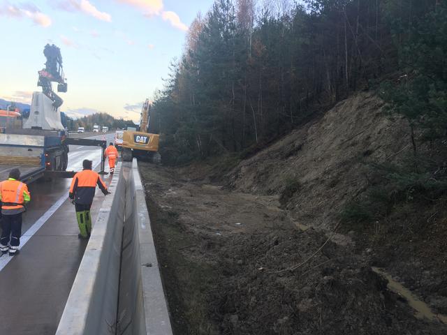 Der Problem-Hang an der A 10 bei Paternion-Feistritz.