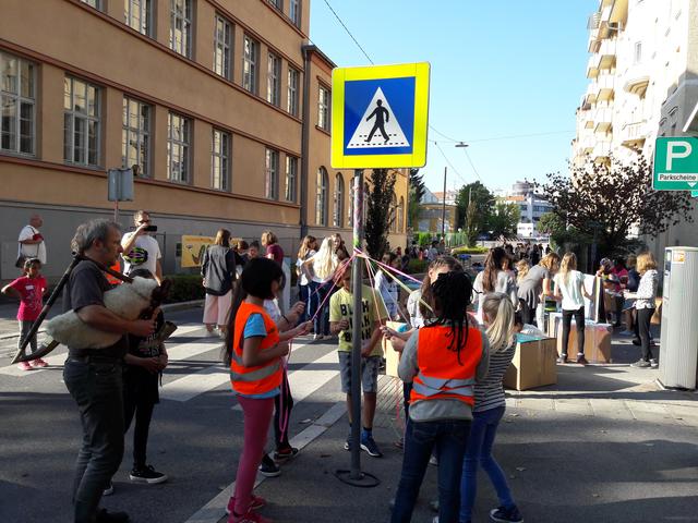 "Bunte Straße Fröbelpark": Diese temporäre Aktion begeisterte. | Foto: Stadt Graz