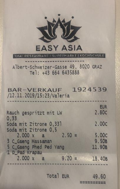 Thailändischer Genuss zu fairen Preisen gibt es bei "Easy Asia".