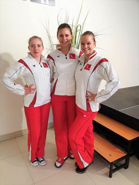 Die Turnerinnen Carina Klug, Sofie Schilcher und Silvia Schweiger kamen auf Platz vier. | Foto: ATUS Köflach