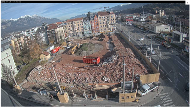Die Baulücke am Westbahnhof aus der Vogelperspektive. Monatelang wird jetzt nichts geschehen.