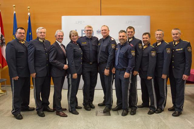 Die ausgezeichneten des Stadtpolizeikommandos