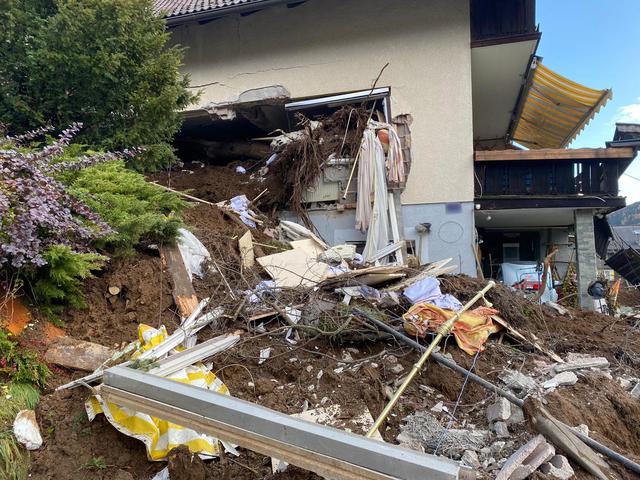 Bilder der Mure in Bad Kleinkirchheim.