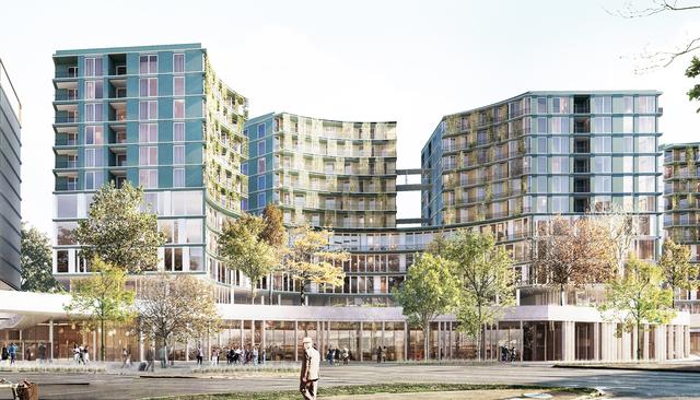 So stellen sich die Planer das neue Stadtgrätzel "Eichenstraße 1" in Meidling und Margareten vor.