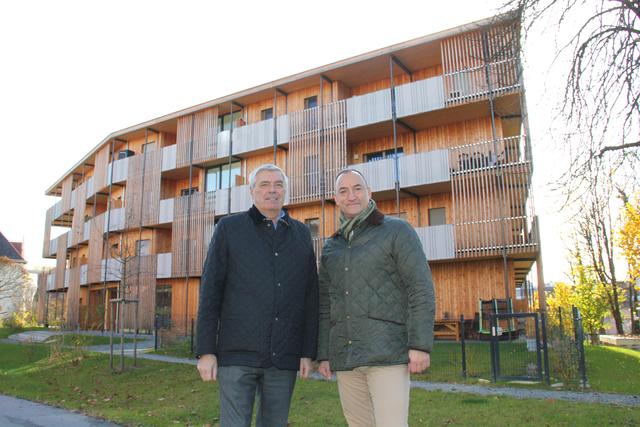 Freude über den Holzbaupreis: Sacherer, Eustacchio
