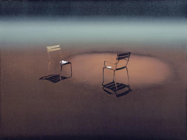 Chairs 2019, Wiktor Jackowski, oil on canvas, 60x80 cm