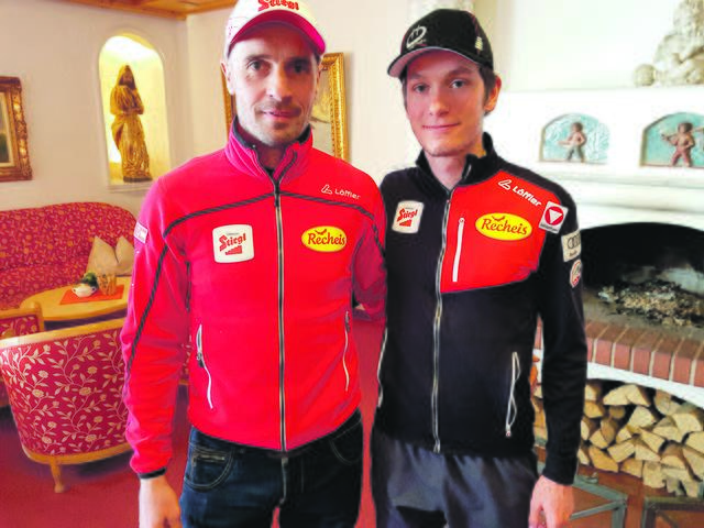 Positives Gefühl: Trainer Christoph Eugen und Martin Fritz (r.).