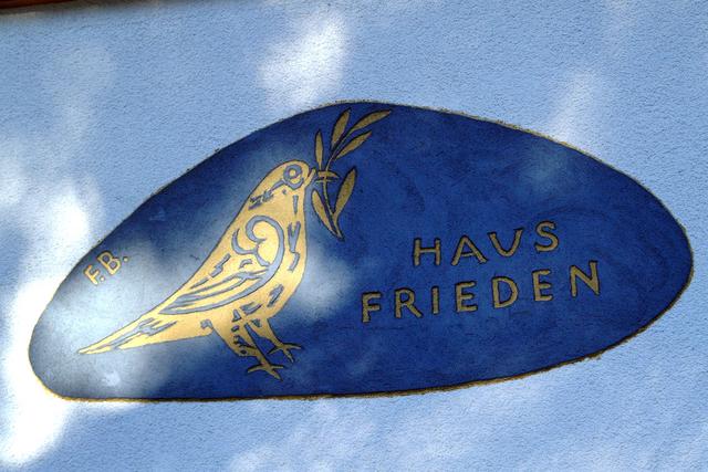 Das Graffito der Friedenstaube am Haus Frieden.
| Foto: SOS Kinderdorf