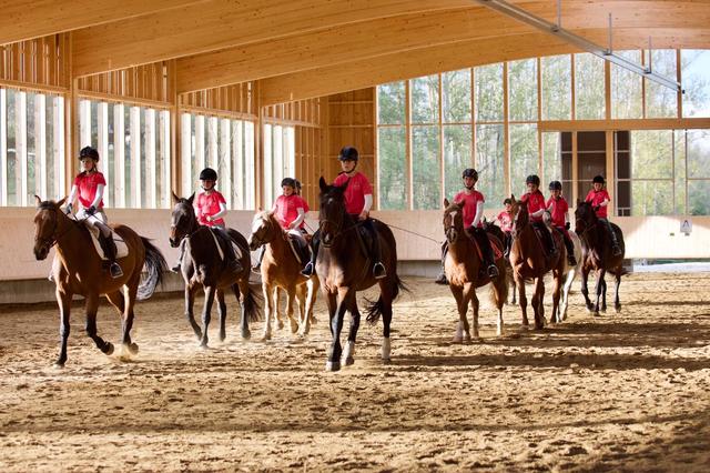 Mit einer Quadrille begeisterten die Reitschüler des RC Georgsberg das Publikum in der neuen Reithalle. | Foto: Eva Beichel