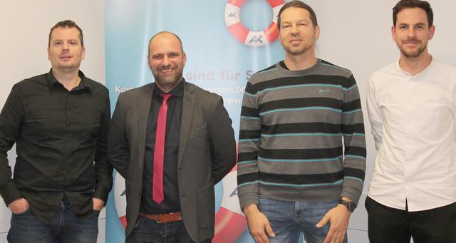 Dr. Clemens Heiss, Martin Schrempf, Daniel Schrott und Hannes Kapeller, BA freuten sich über viele Teilnehmer beim Informationsabend.