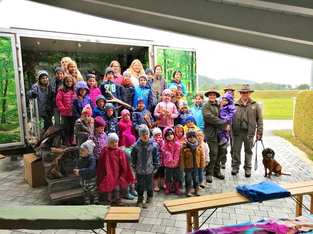 In der "Werkstatt Natur" erfuhren die Kinder Wissenswertes über Natur, Wild und Jagd.