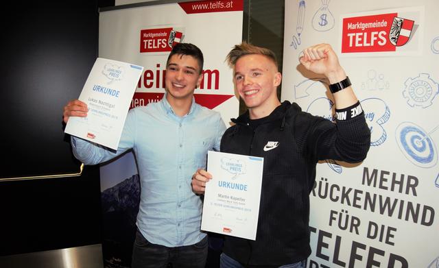 Die beiden Gewinner Lukas Nachtigall (links) und Martin Kapeler (rechts).