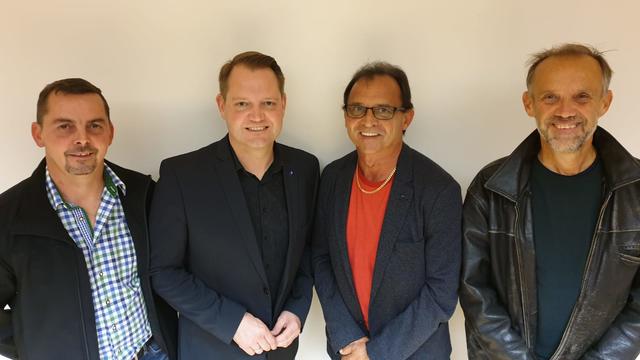 Hannes Plochberger, LA Christian Samwald, Josef Wetzelberger, Herbert Steiner (v.l.).