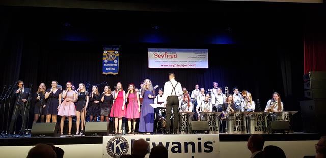 Bigband Hollabrunn mit Solisten am Schluss der Vorstellung