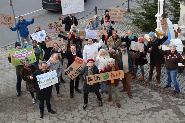 Die 4. weltweite Klimademo war der Anlass der Kundgebung in Pinkafeld.