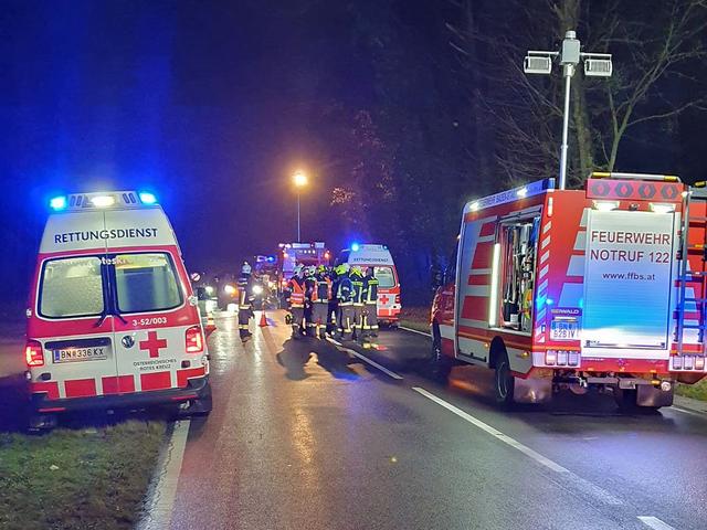 Unfallstelle bei der Cholerakapelle am 26. November 2019