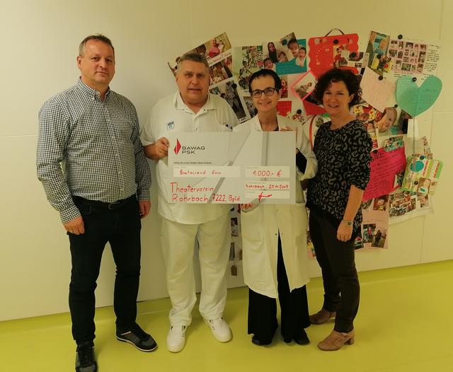 Der Theaterverein Rohrbach sammelte Geld für das Kinderherzzentrum des Wiener AKH.