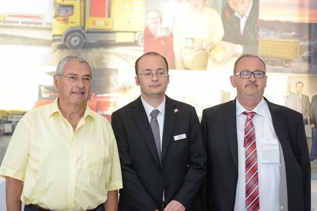 Firmengründer Adolf Gojer sen. mit den Geschäftsführern Ludwig Gojer und Adolf Gojer jun. (von links)