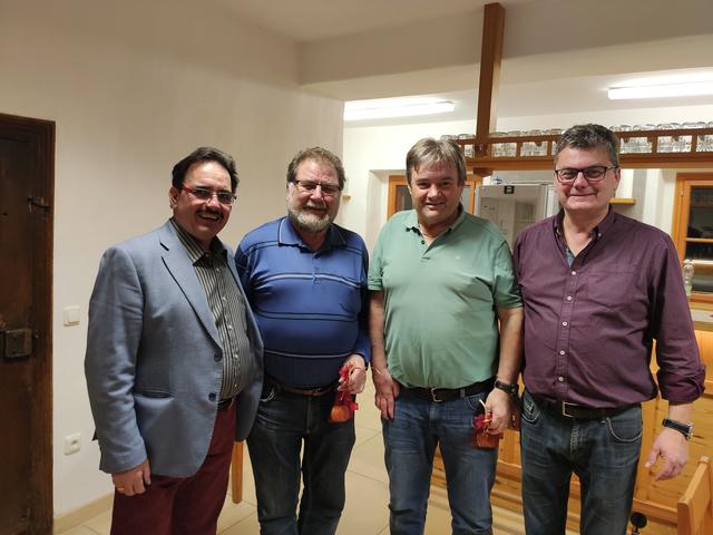 SP-Bezirksvorsitzender Erich Wahl, Kassier Franz Hader, Pensionisten-Obmann Fritz Schuhbauer und Ortsparteivorsitzender Josef Aschauer