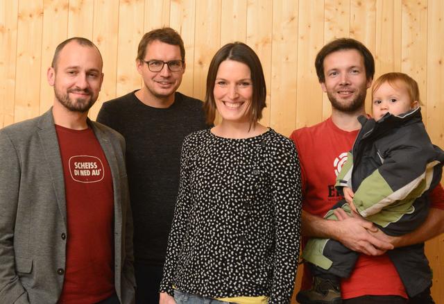 Artstetten-Pöbring: Johann Bierbaumer, Peter Auer, Tabea Kriechbaum, Martin Berger mit Samy-Lio | Foto: Grüne Bezirk Melk