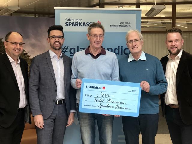 Von links: Werner Lassau, Hannes Bernecker, Sepp Gupfinger und Konrad Prommegger (beide Tafel) und Sebastian Zechmeister.