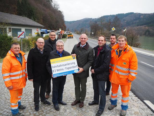Die B3 wurde zwischen Weins und Ysperdorf saniert.