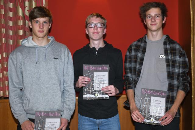 U18 Schnellschach Rang 3 Morgunov Daniel (Wien) / Rang 1 Postlmayer Jakob / Rang 2 Pali Philipp (Tirol)  | Foto: ÖSB / Erich Gigerl