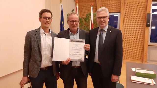 Stefan Blecha, Georg Grafinger, Landtagsabgeordneter Peter Csar | Foto: ÖVP Gmunden