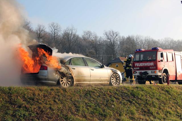 Die Feuerwehren Heiligenkreuz und Eltendorf konnten das Feuer löschen.
