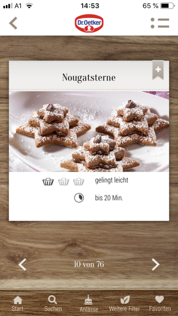 Unser App-Tipp der Woche: Dr. Oetker Rezeptideen ist eine App mit einer großen Auswahl an Backrezepten. | Foto: Screenshot