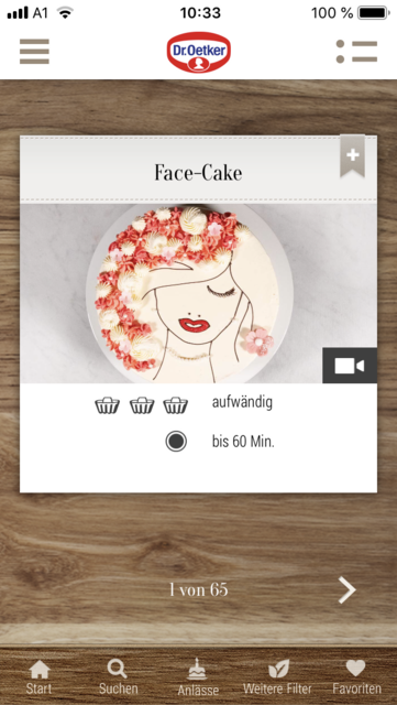 Unser App-Tipp der Woche: Dr. Oetker Rezeptideen ist eine App mit einer großen Auswahl an Backrezepten. | Foto: Screenshot