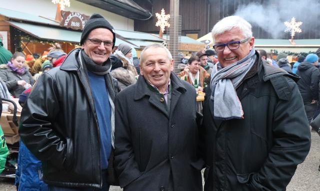 Dietmar Bergmoser, Josef Knoll, Altbürgermeister Manfred Hadinger (v.l.) | Foto: Alfred Jungwirth
