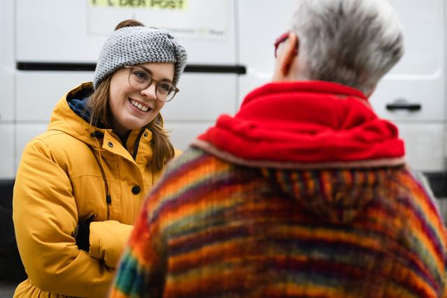 Lara Köck im Landtagswahlkampf in Mürzzuschlag. | Foto: Ivan Bandic