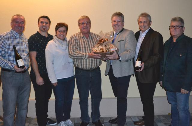 Erich Brüger, Clemens Wiesmann, Maria Frühwirth, Leopold Hieblinger, Thomas Grießl, Albert Czezatke, Hermann Berger. | Foto: Stadtgemeinde Poysdorf